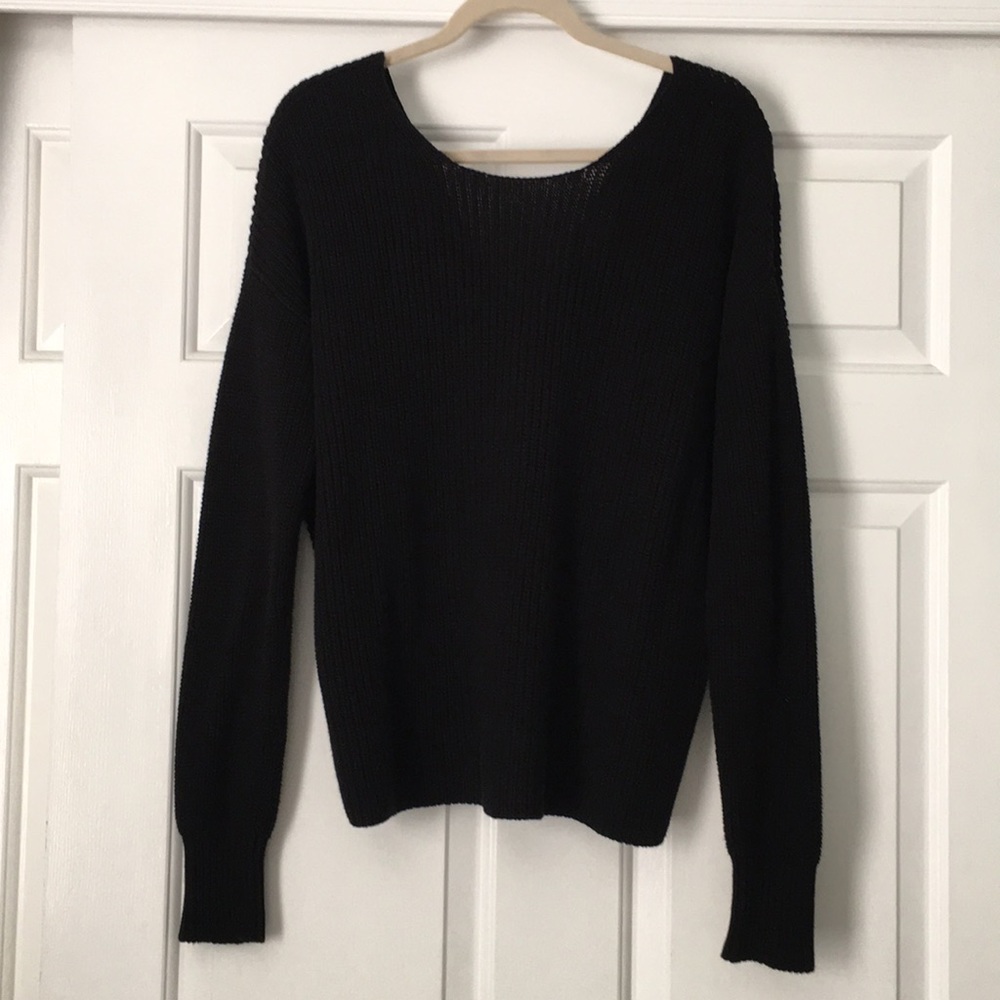 Black knit sweater